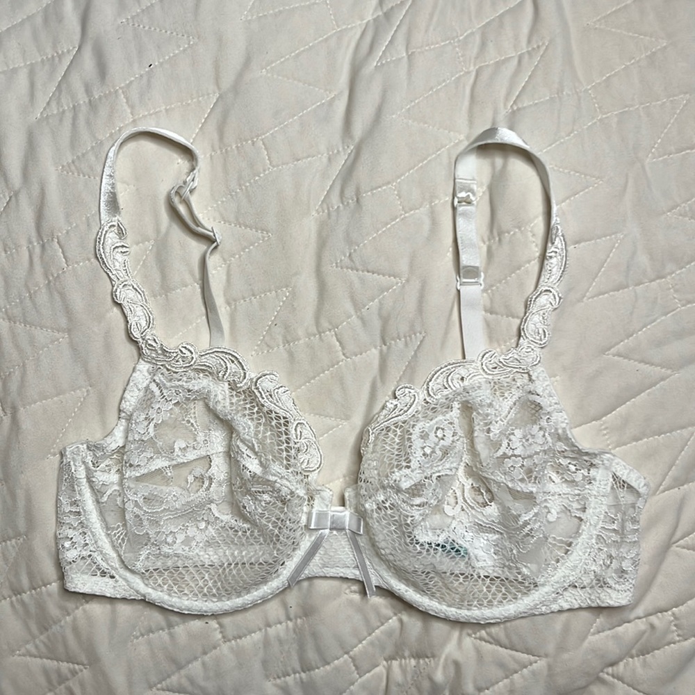 Maison Lejaby Full Cup Underwire Bra White 34D